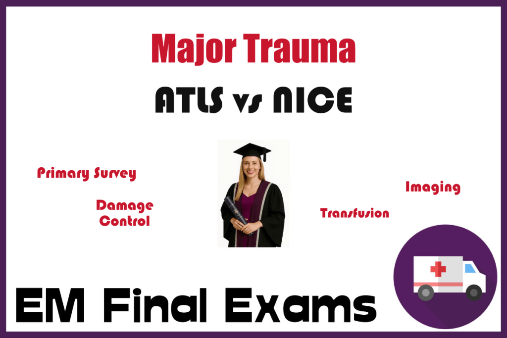 Major Trauma Management ATLS vs NICE vs RCEM