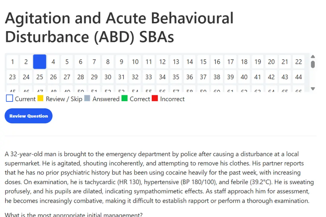 EMF SBA question browser