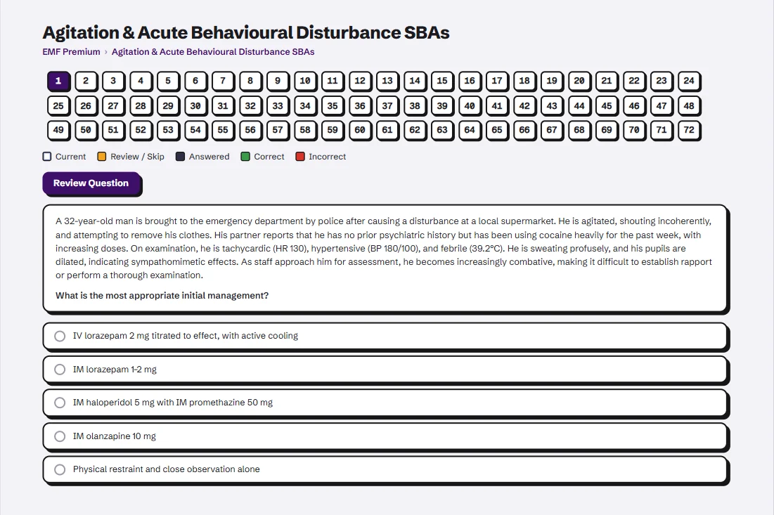 EMF SBA question browser