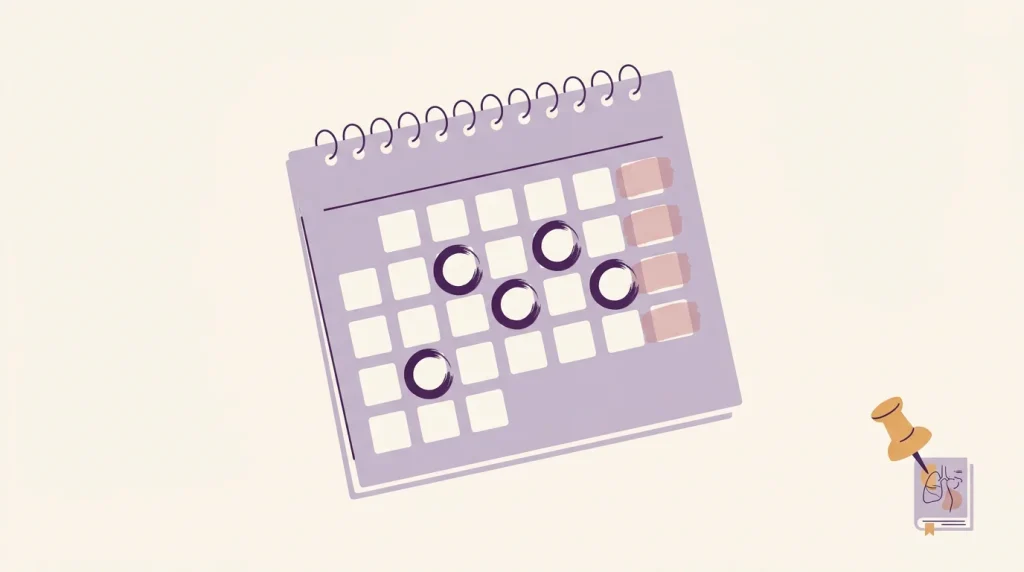 2026 wall calendar with circled dates and an anatomy book accent for MRCEM Primary dates