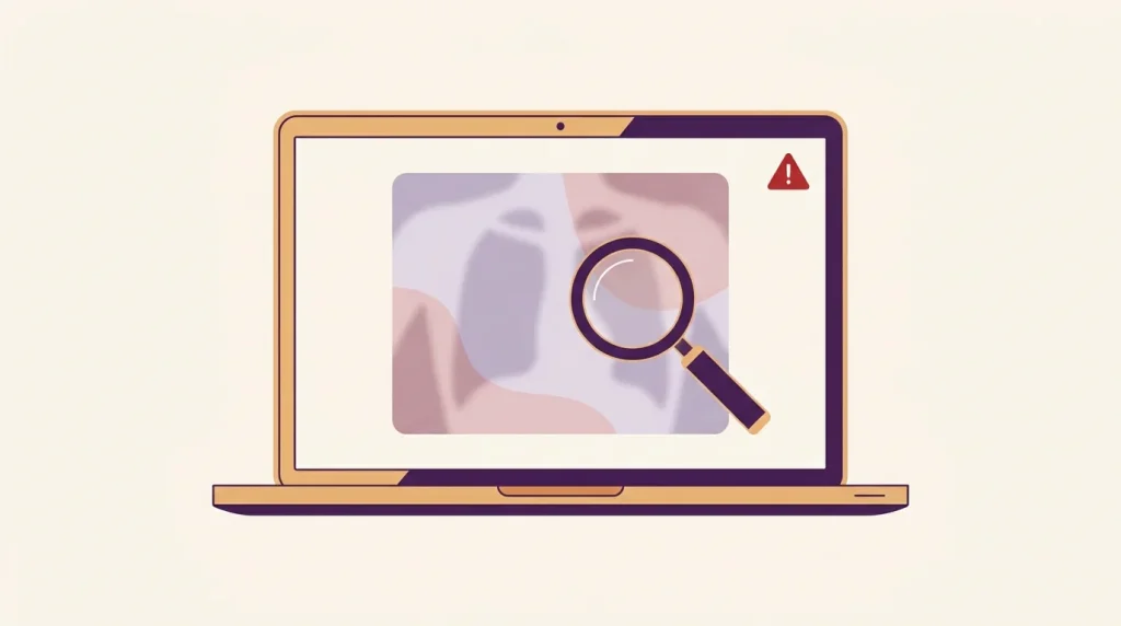 Blurred x-ray on laptop screen illustrating FRCEM SBA image quality issue