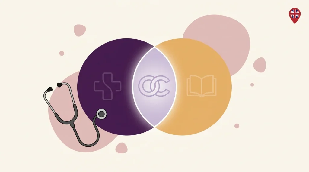 Two-circle Venn diagram showing MRCEM and MRCP overlap for dual CCT training